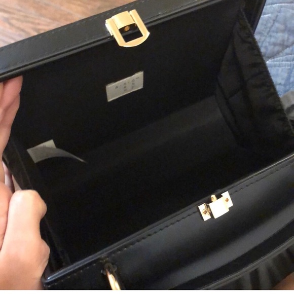 Vegan leather mini briefcase purse crossbody - Picture 5 of 5